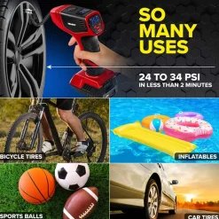 Bullseye™ Pro Rechargeable Tire Inflator - Fast, Portable, and Efficient
