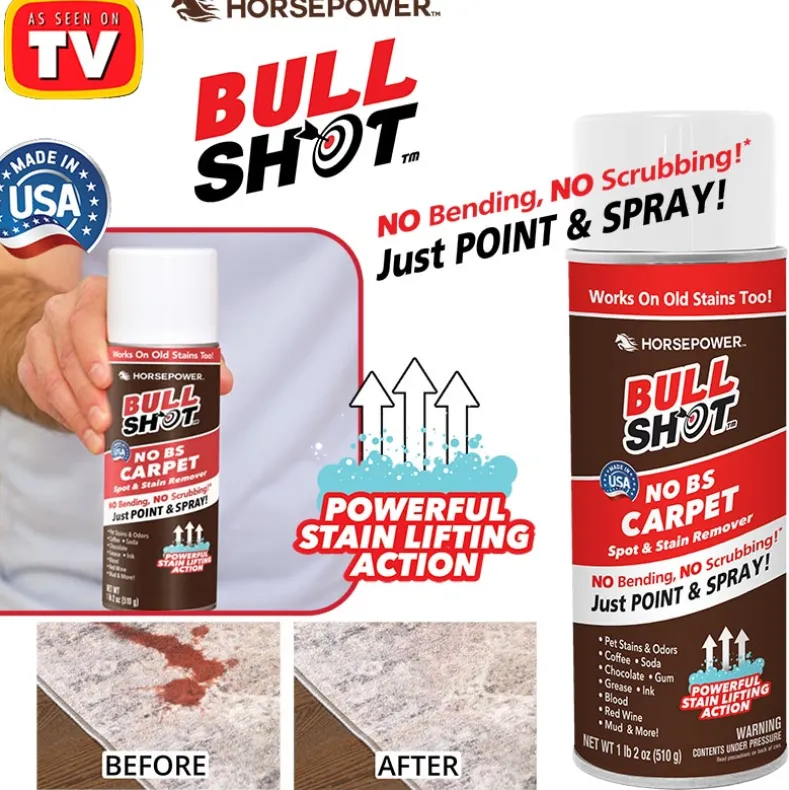 Bull Shot™ Carpet Spot And Stain-Lifting Foam Remover By Horsepower™