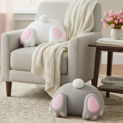 Burrowing Bunny Shaped Decorative Pillow