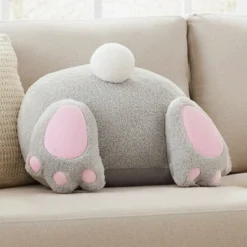 Burrowing Bunny Shaped Decorative Pillow