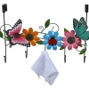 Butterflies and Flowers Metal Over-the-Door Organizer Bathroom Bedroom Closet