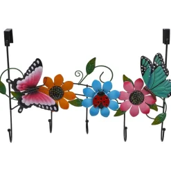 Butterflies and Flowers Metal Over-the-Door Organizer Bathroom Bedroom Closet