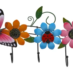 Butterflies and Flowers Metal Over-the-Door Organizer Bathroom Bedroom Closet