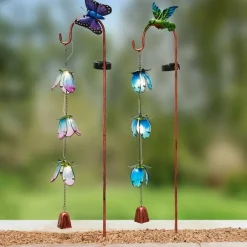 Butterfly Cascading Flower Solar Stake