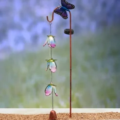 Butterfly Cascading Flower Solar Stake