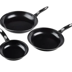 Carbon Steel Nonstick Fry Pans - Set of 3
