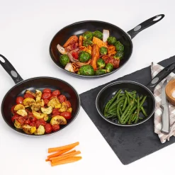 Carbon Steel Nonstick Fry Pans - Set of 3