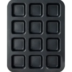 Carbon Steel Square Muffin Baking Pan Non Stick 12 Cavity