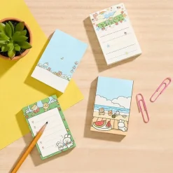 Cartoon Memo Writing Notepads - Set of 4