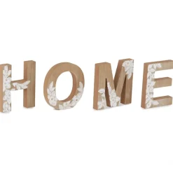 Carved Wood Home Letters with Floral Designs