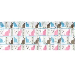 Cat Paw Print Shower Curtain or Valance