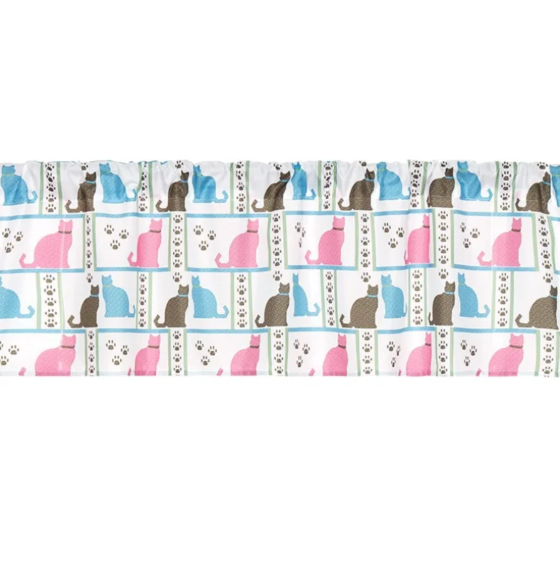 Cat Paw Print Shower Curtain or Valance