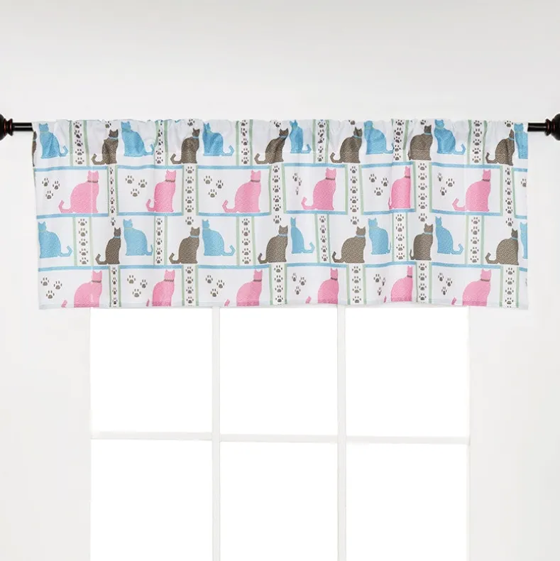 Cat Paw Print Shower Curtain or Valance