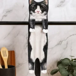 Cat Shaped Decorative Soft And Absorbent Hanging Kitchen Towel