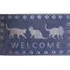 Cats Welcome Rubber Doormat