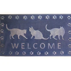 Cats Welcome Rubber Doormat