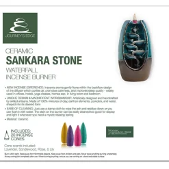 Ceramic Sankara Stone Waterfall Incense Burner or 100 Incense Cones