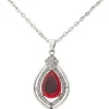 Chalcedony Red Stone Pendant with Chain
