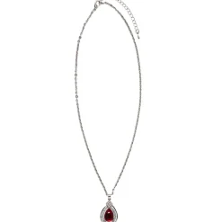 Chalcedony Red Stone Pendant with Chain