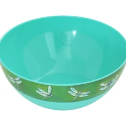 Charming Green Dragonfly Salad Bowl in Melamine