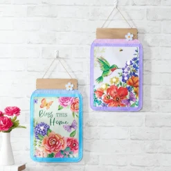 Charming Lighted Mason Jar Wall Decor Butterfly Or Hummingbird