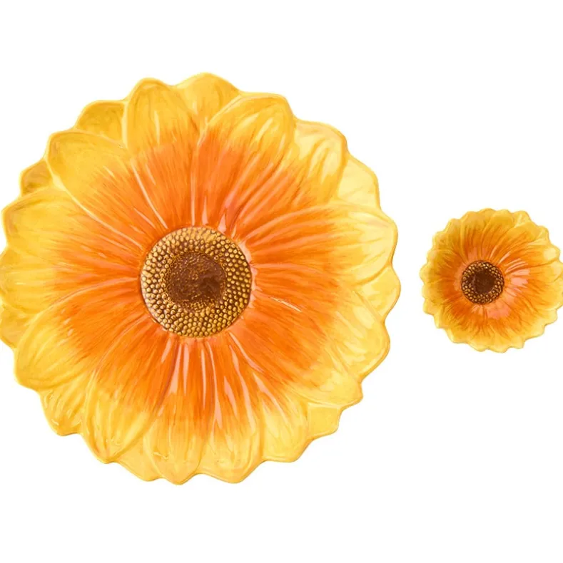 Chip and Dip Flower Ceramic Serving Platter