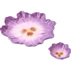 Chip and Dip Flower Ceramic Serving Platter
