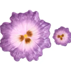 Chip and Dip Flower Ceramic Serving Platter