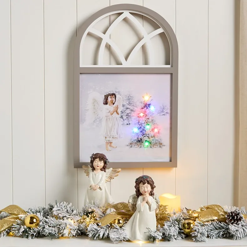 Christmas Angel Framed Lighted Wall Art