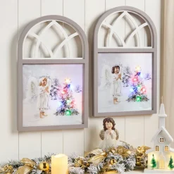 Christmas Angel Framed Lighted Wall Art