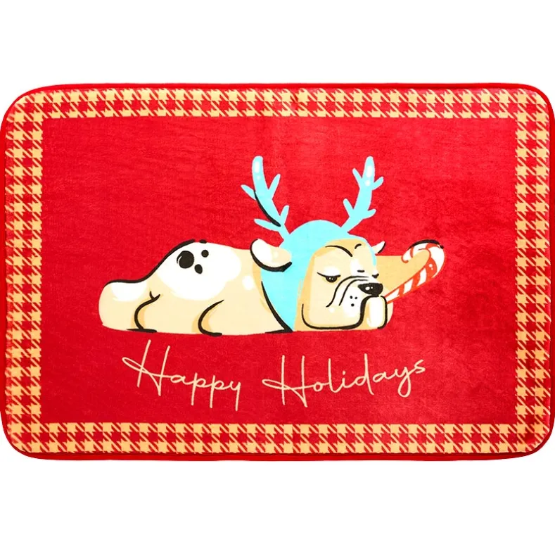 Christmas Dogs Shower Curtain, Bath Rug, Hand Towels, Valance, or Hooks