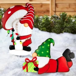 Christmas Gnome Garden Stake