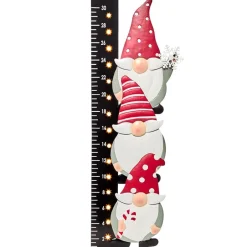 Christmas Lighted Stacked Gnome Snow Gauge