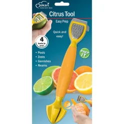 Citrus Kitchen 4-in-1 Tool - Zester, Peeler, Garnisher, Reamer