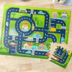 City Road Puzzle Play Mat - Ultimate Imaginative Playground for Kids 12 Pc.