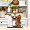 Clear Round Plastic Spinning Cabinet Organizer - Expandable