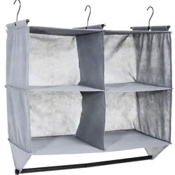 Closet Organizer with Hanging Bar for Clothes
