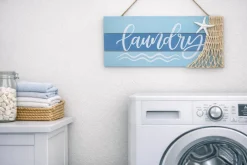 Coastal Laundry Collection - Wood Wall-Mounted Sign