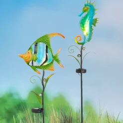 Coastal Sea Creature Solar Lighted Stake