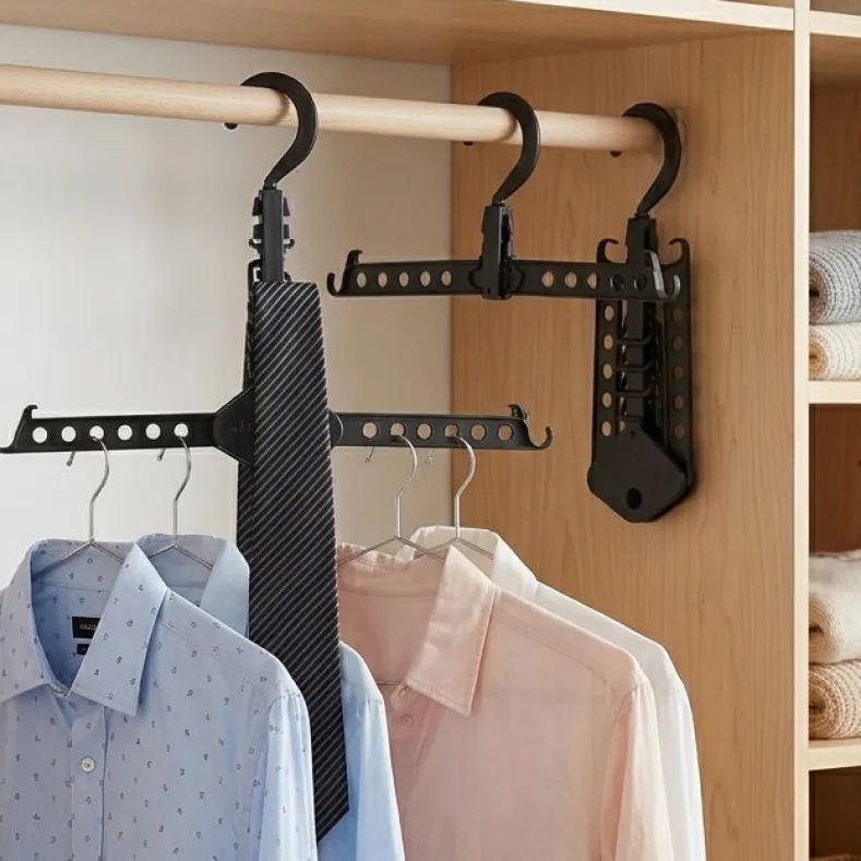Collapsible Clothes Hanger for Closet - Set of 3