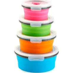 Collapsible Locking Lid Food Storage Round 8-Pc.