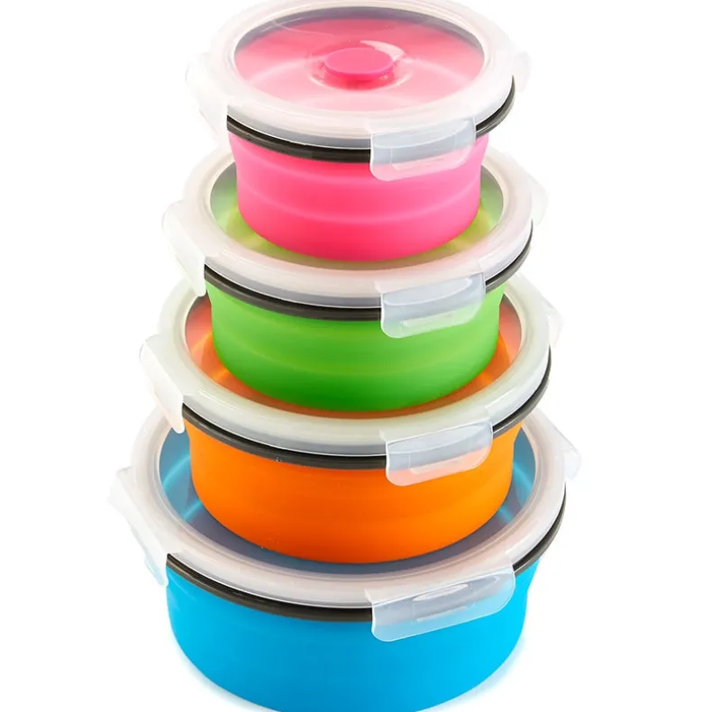 Collapsible Locking Lid Food Storage Round 8-Pc.