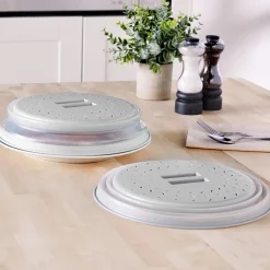 Collapsible Microwave Splatter Guard and Colander
