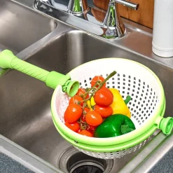 Collapsible Salad Spinner and Straining Colander