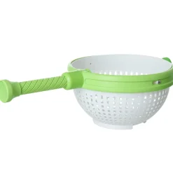 Collapsible Salad Spinner and Straining Colander