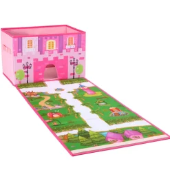 Collapsible Storage Box with Foldable Playmat