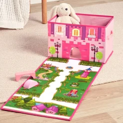 Collapsible Storage Box with Foldable Playmat