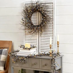 Colorful Country Berry Wreath, Garland or LED Candle