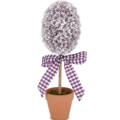 Colorful Faux Boxwood Collection Potted Topiaries