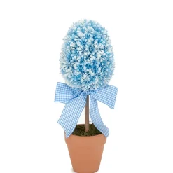 Colorful Faux Boxwood Collection Potted Topiaries